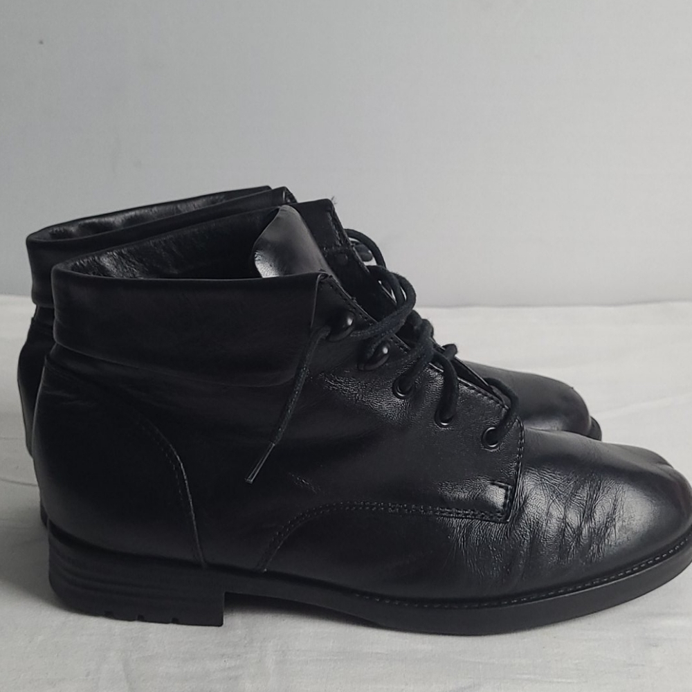 EARTH SHOE CHACO BLACK LEATHER SHOES 10.5W LACE UP - Picture 6 of 16